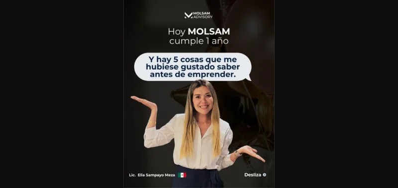 MOLSAM Advisory cumple 1 año: 5 lecciones de Elia Sampayo sobre emprender y proteger tu marca - imagen 1