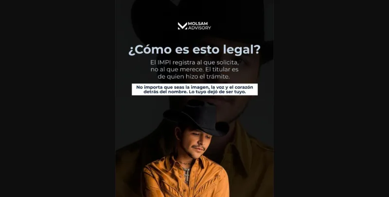 CRISTIAN NODAL perdió su nombre: la lección legal detrás de "El Forajido" - imagen 4