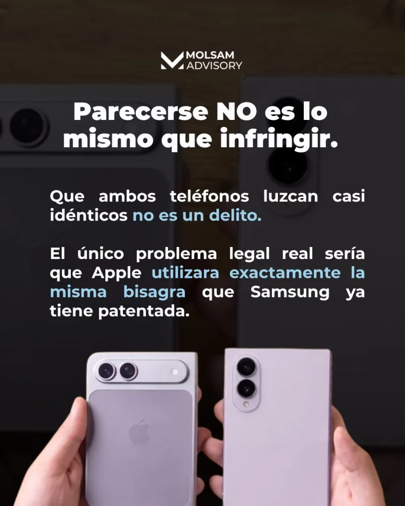 ¿El iPhone plegable copia a Samsung? Por qué una idea no se protege y un mecanismo sí - imagen 4
