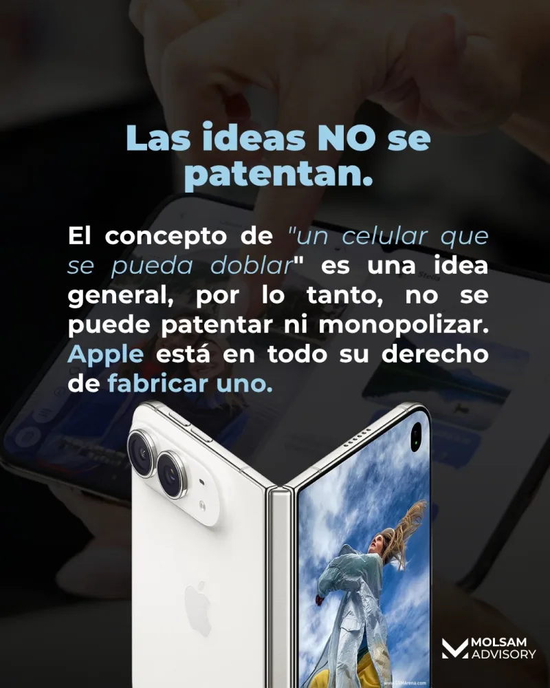 ¿El iPhone plegable copia a Samsung? Por qué una idea no se protege y un mecanismo sí - imagen 2