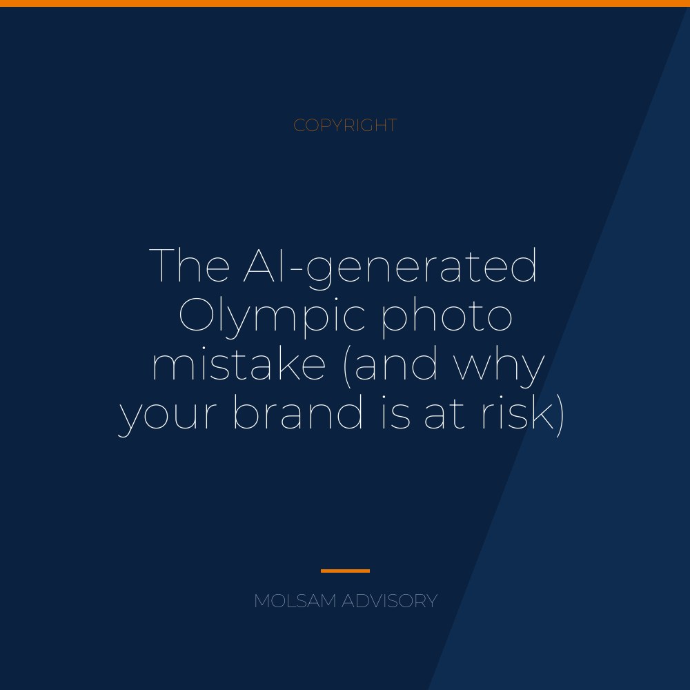 The AI-generated Olympic photo mistake (and why your brand is at risk)