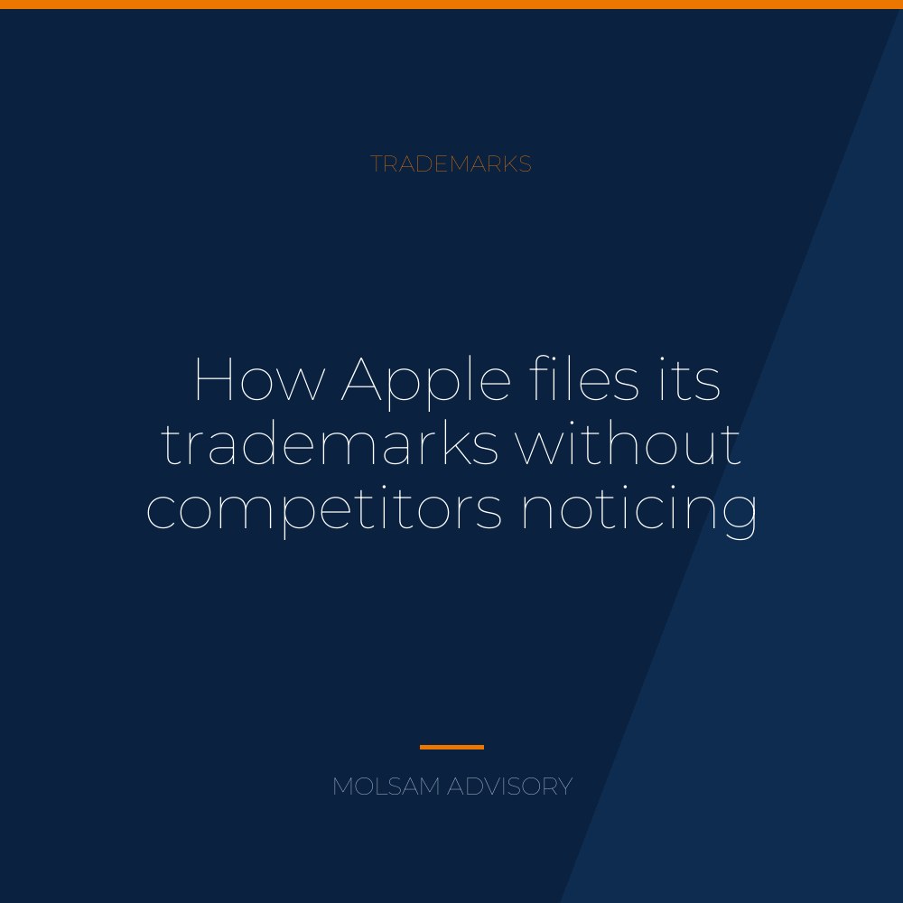 How Apple files its trademarks without competitors noticing
