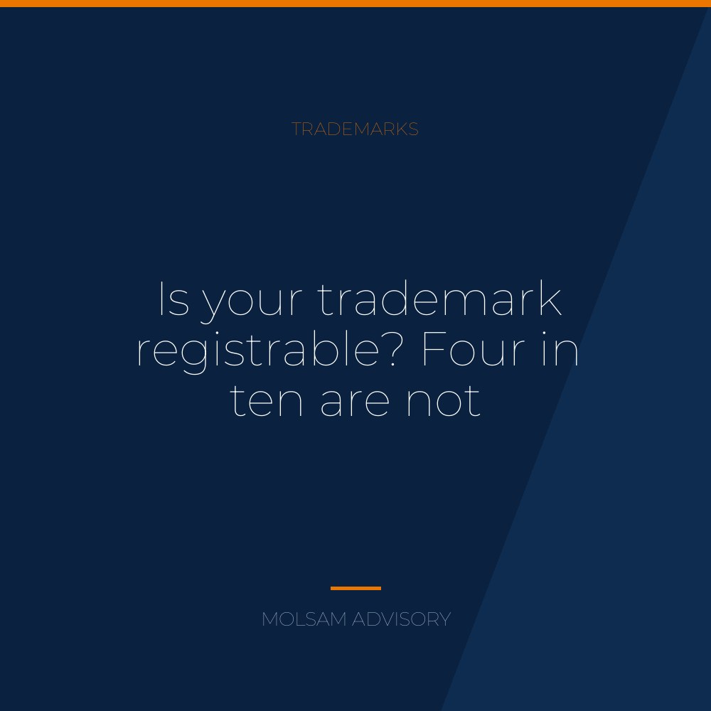 Is your trademark registrable? Four in ten are not